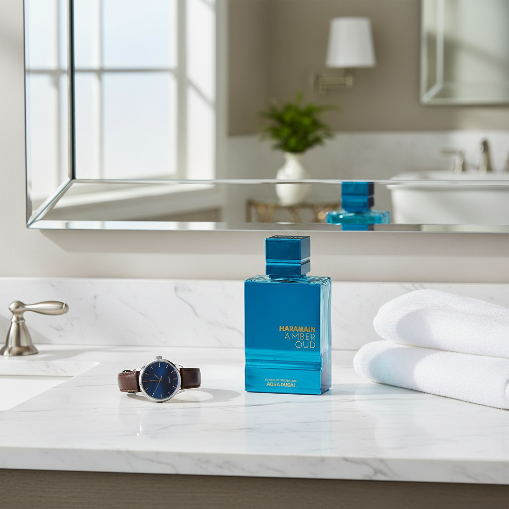 Original Al Haramain Amber Oud Aqua Dubai: Fruity Amber Musk Parfum