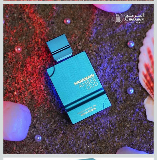 Original Al Haramain Amber Oud Aqua Dubai: Fruity Amber Musk Parfum