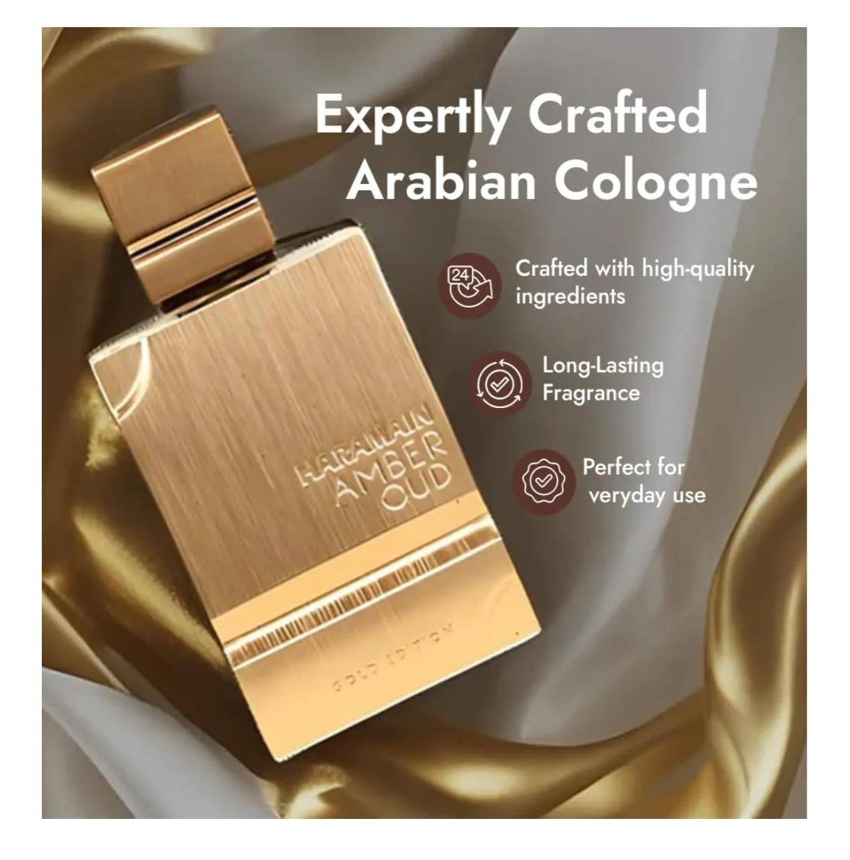 Original,Amber Oud Gold Edition: Luxury Arabian Eau de Parfum, 60ml - ZADIYAH