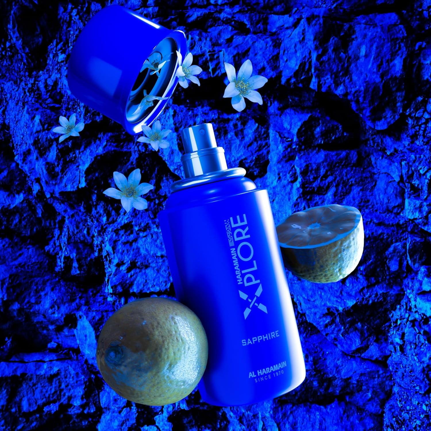Al Haramain Xplore Sapphire: Fresh Aromatic Woody Eau de Parfum - ZADIYAH